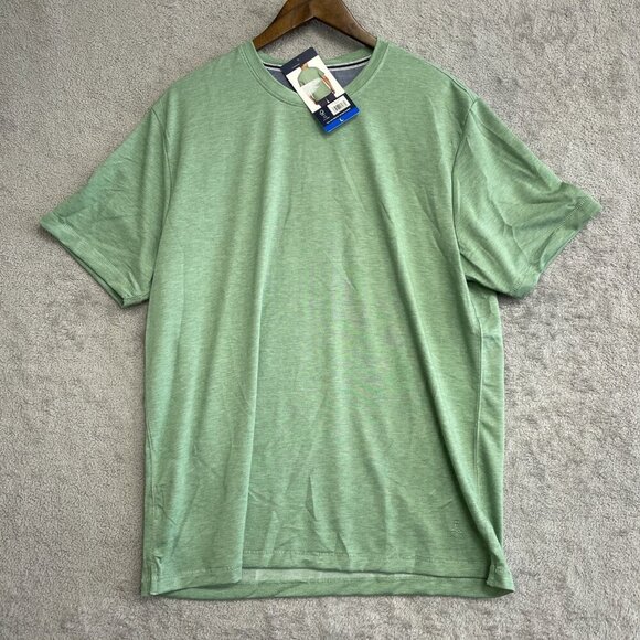 NEW Lands' End Men's L Green Classic Fit Short Sleeve Tee Shirt - Picture 2 of 7